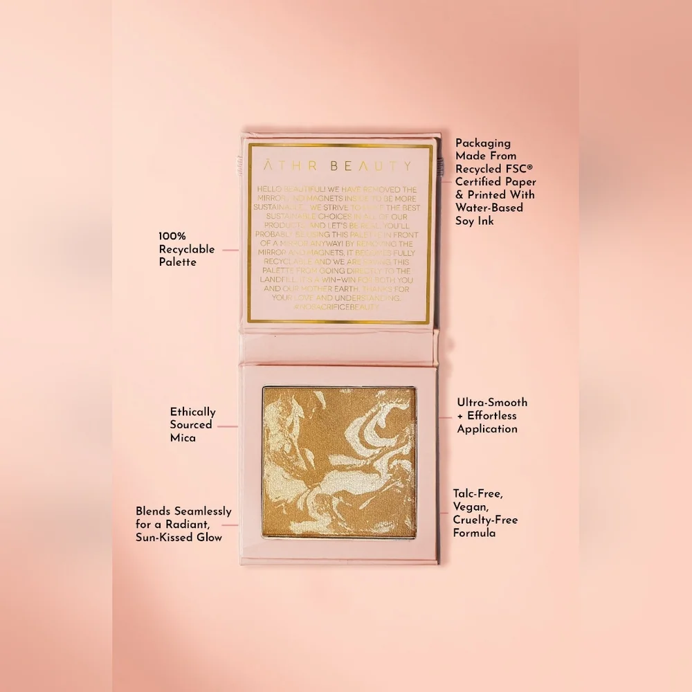 ATHR Beauty 💎 Ethereal Diffused Reflections Bronzing Powder Vegan Clean Beauty